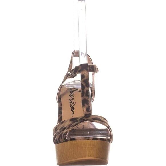 American Rag Womens Jamie Printed Strappy Platforms Brown 7 Medium (B,M) - Picture 2 of 6